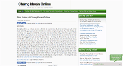 Desktop Screenshot of chungkhoanonline.com.vn